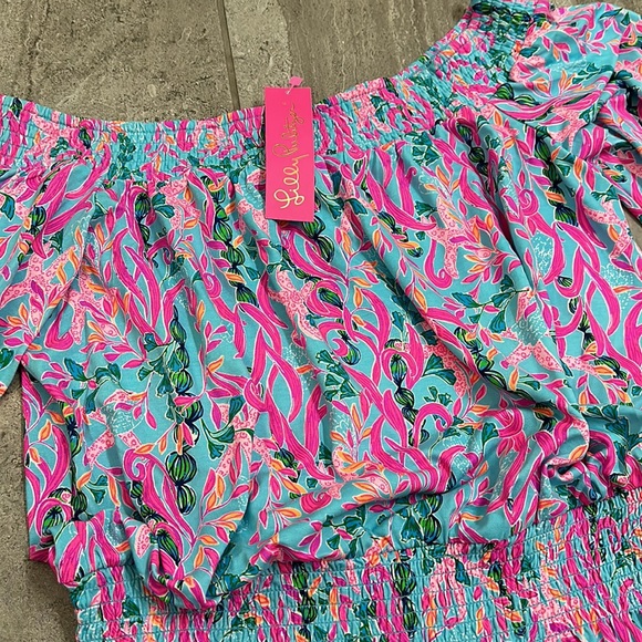 NWT Lilly Pulitzer Cyla Off the Shoulder Romper - Picture 2 of 11